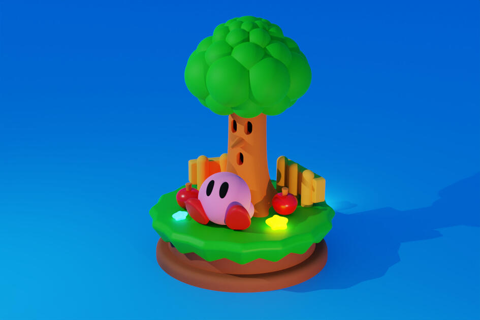 Kirby 3D Print Diorama