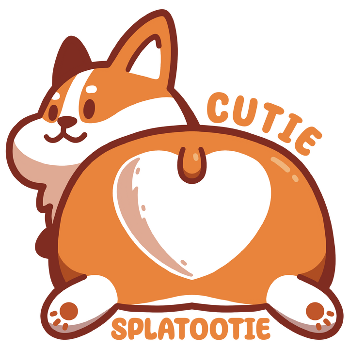 Cutie Splatootie Dog Sticker