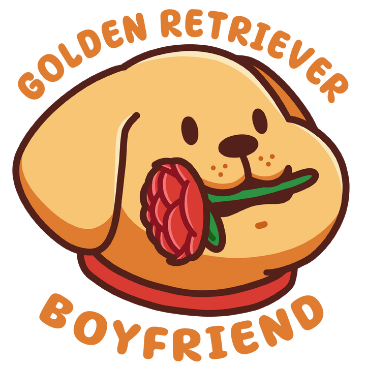 Golden Retriever Boyfriend Dog Sticker