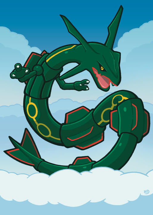 Pokemon Rayquaza Print